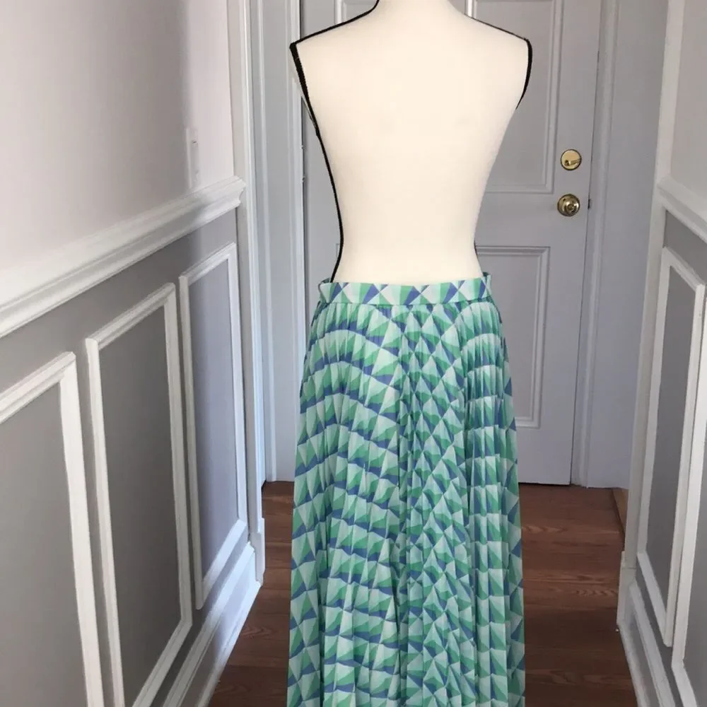 Anthropologie x Pankaj & Nidhi Pleated Maxi Skirt size M